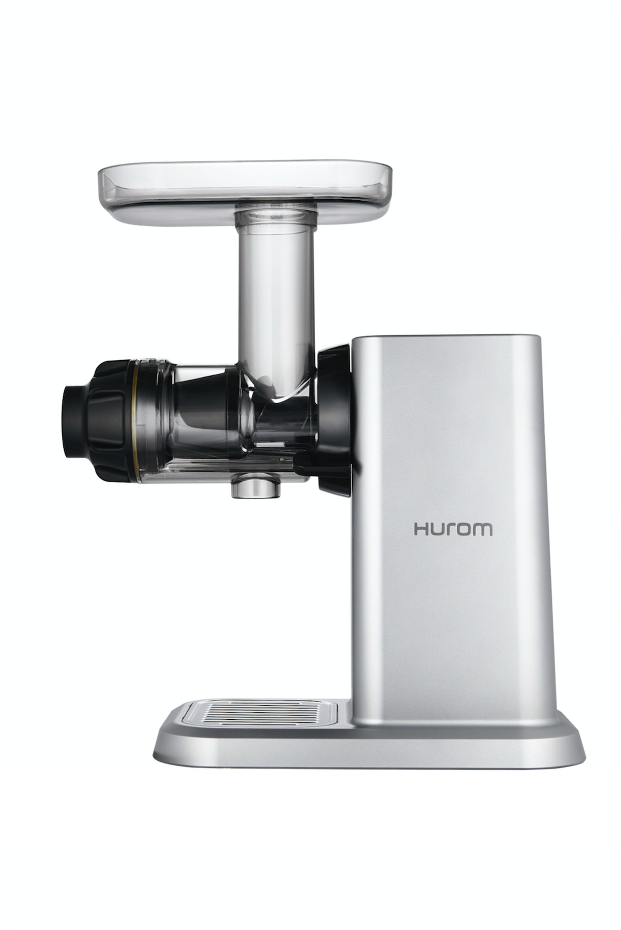 Hurom Celery & Greens Horizontal GI-SBB08 silver horizontal juicer, exact official finish image