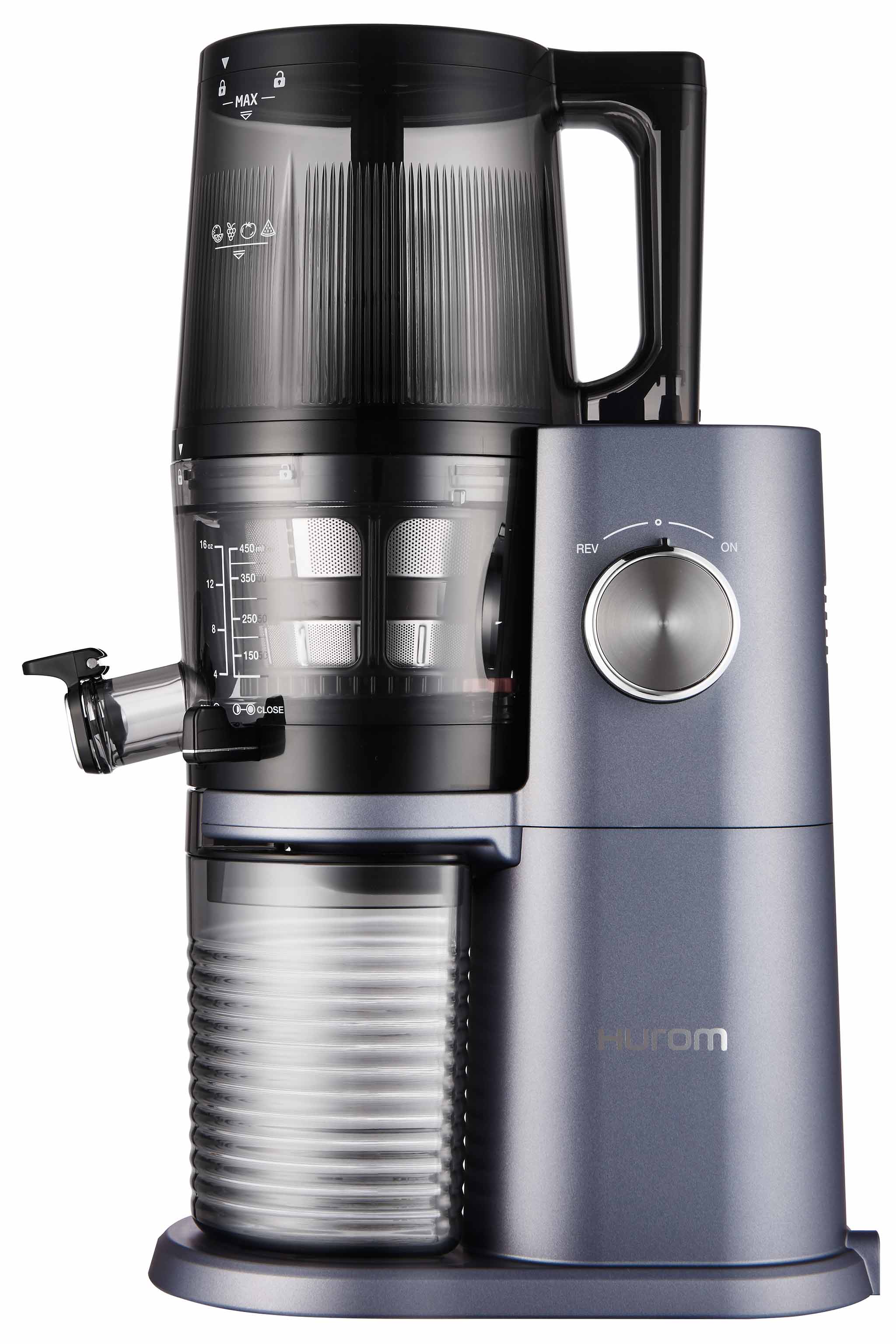 Hurom H-AI H-AI-UBB20 Slate Blue slow juicer, exact U.S. manufacturer product image