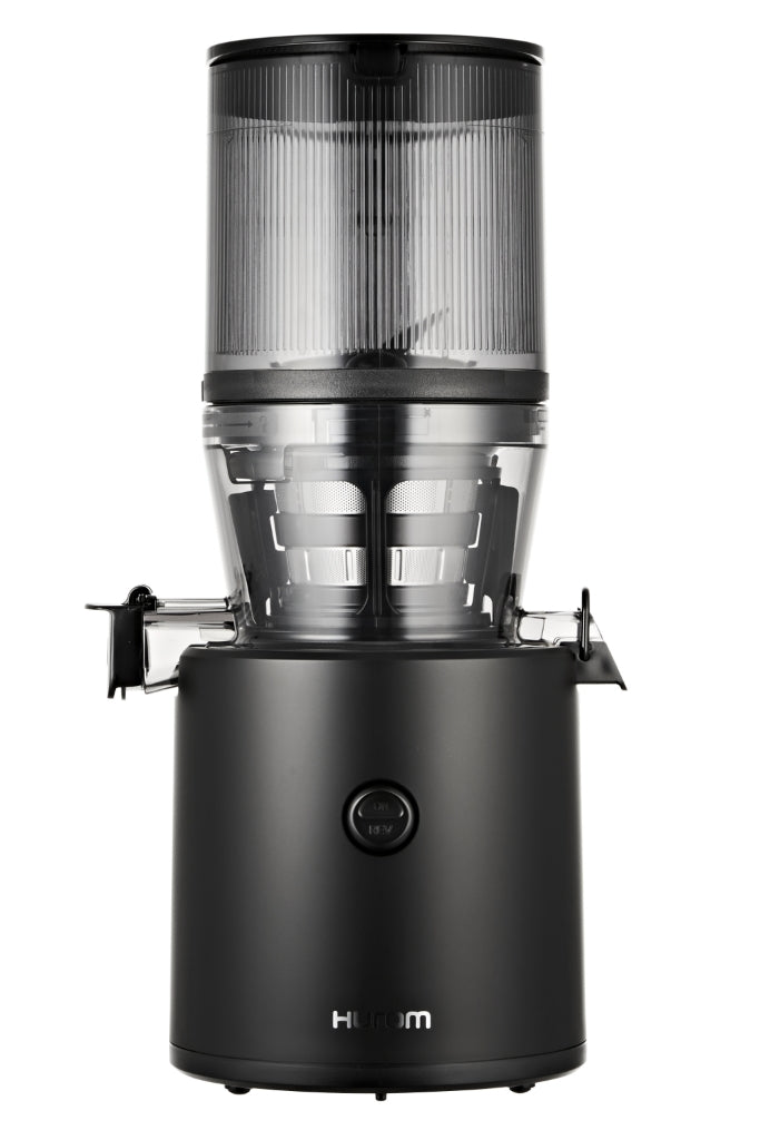 Black Hurom H320 slow juicer shown in the manufacturer’s refurbished listing image